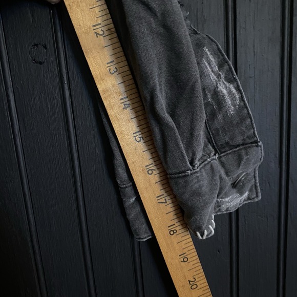 Free People Dress Raw-Edge Maxi Shirt Gray Cotton Button Down Long Sz S pockets - Picture 12 of 16